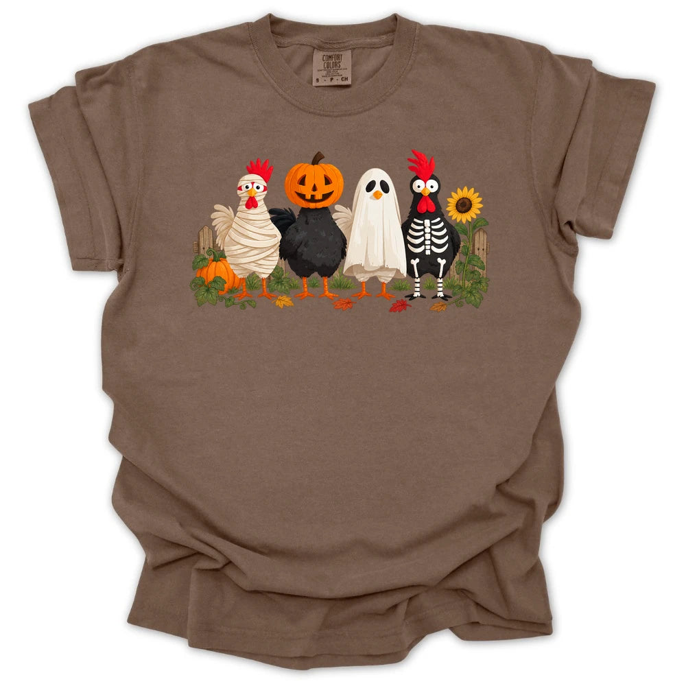 Spooky Garden Chickens T-shirt
