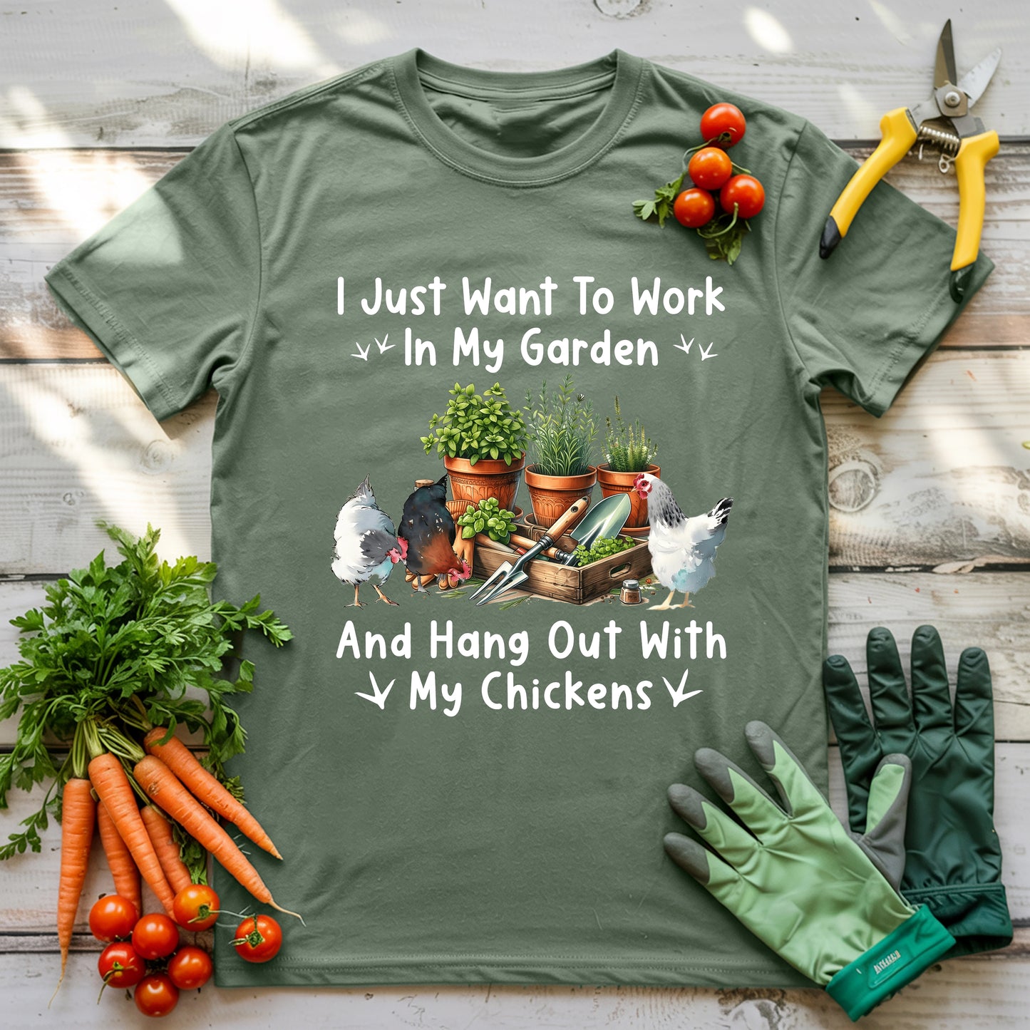Garden & Chickens T-Shirt