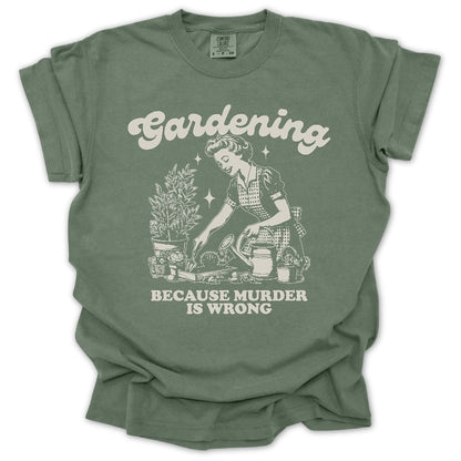Gardening Not Murder T-Shirt