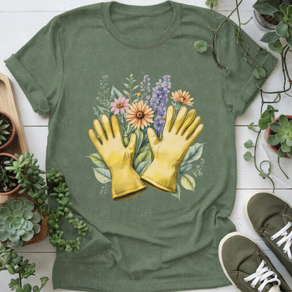 Floral Gardening Gloves T-shirt