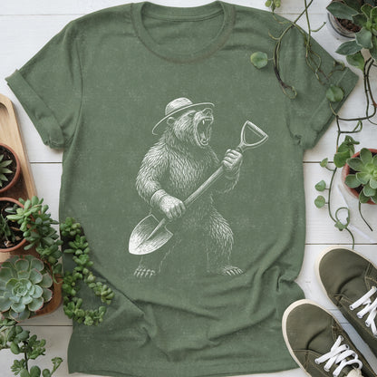 Gardening Bear Rock T-shirt