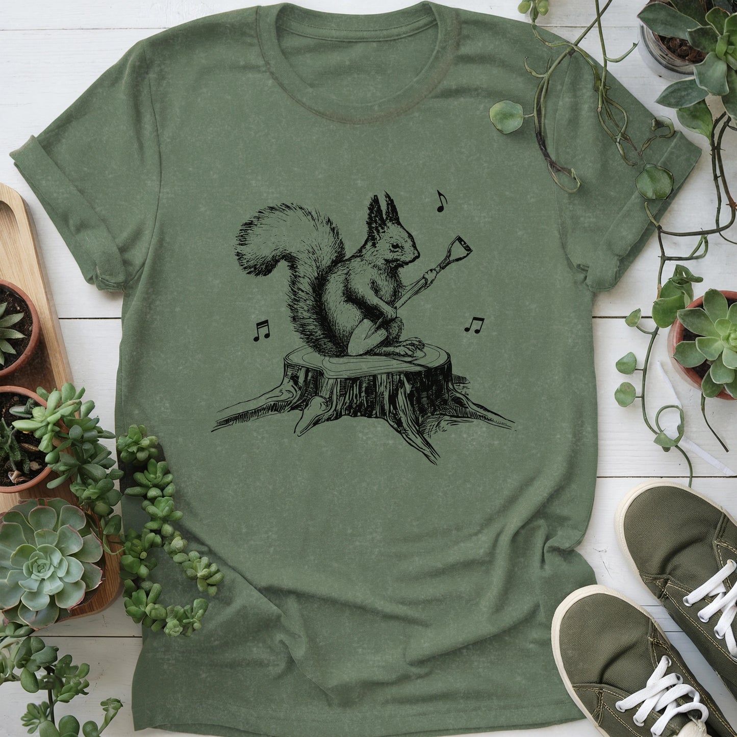 Gardening Squirrel T-shirt