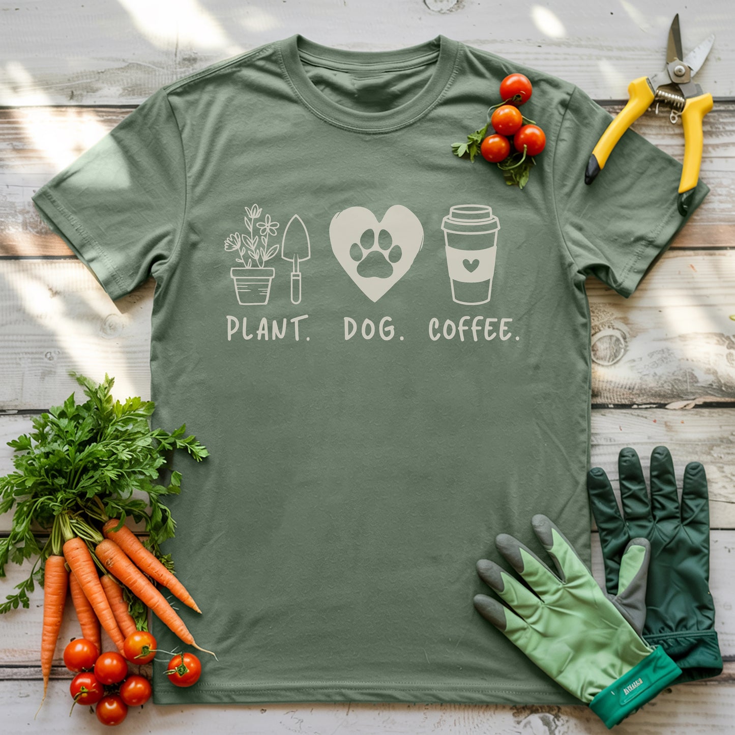 Plants Dog Coffee T-Shirt