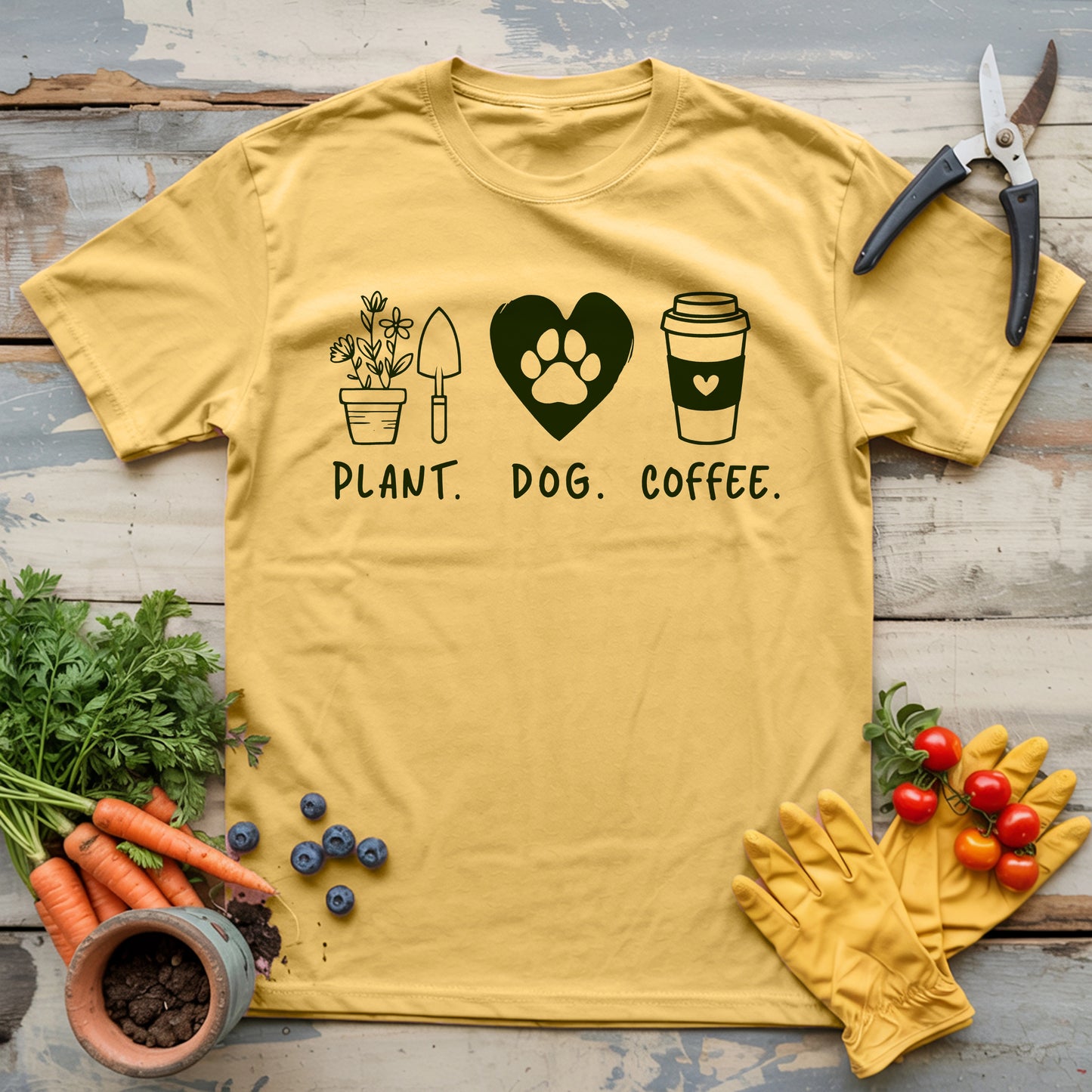 Plants Dog Coffee T-Shirt