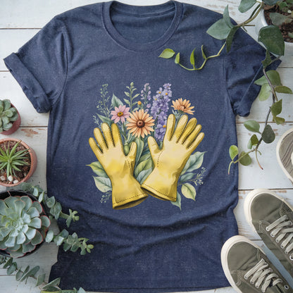 Floral Gardening Gloves T-shirt