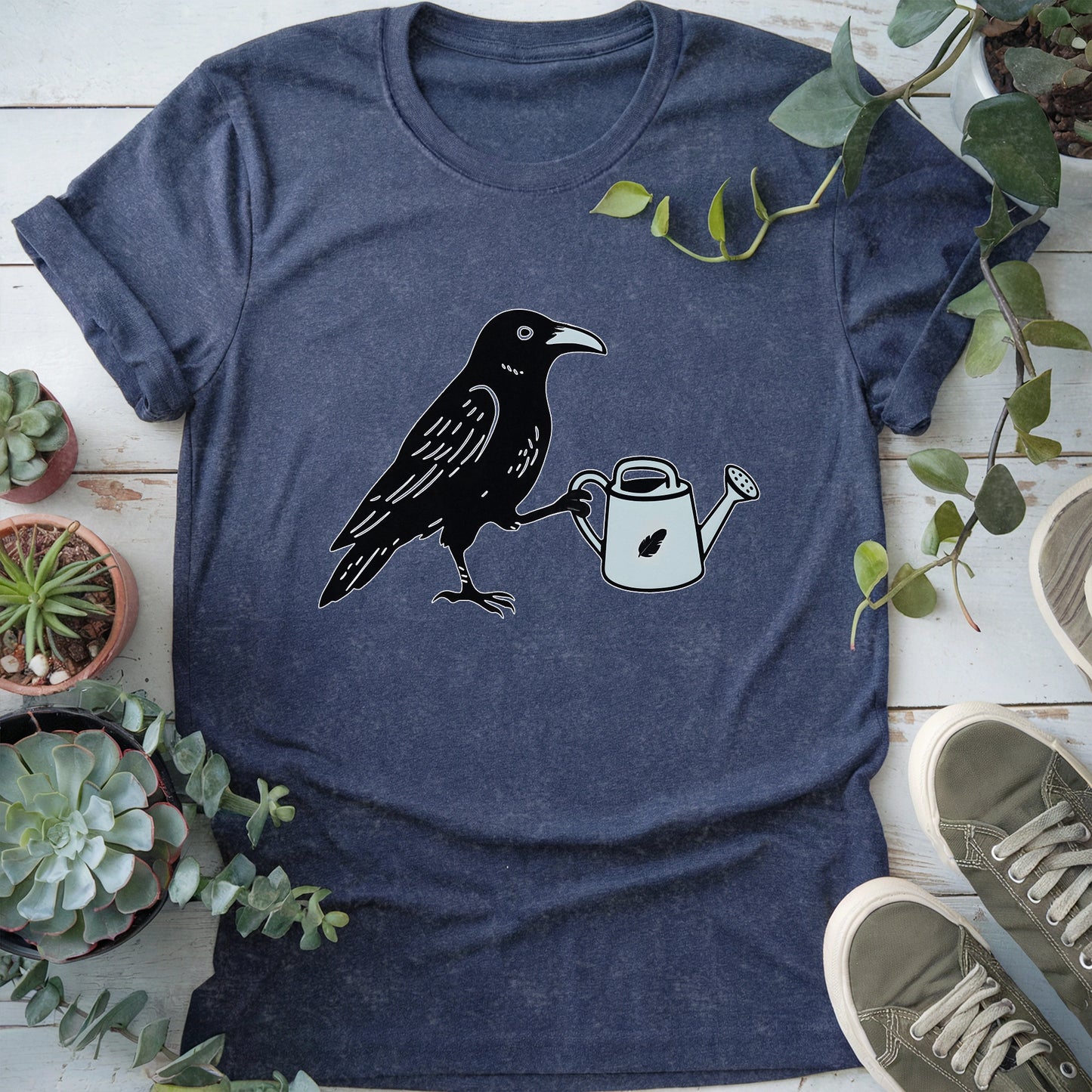 Gardening Crow T-shirt