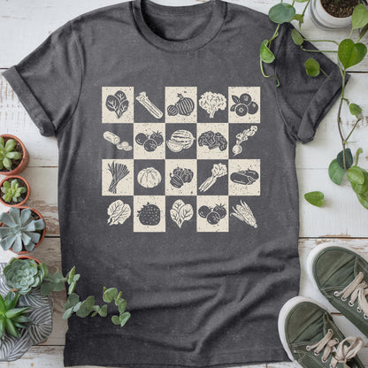 Checkered Vegetables T-Shirt