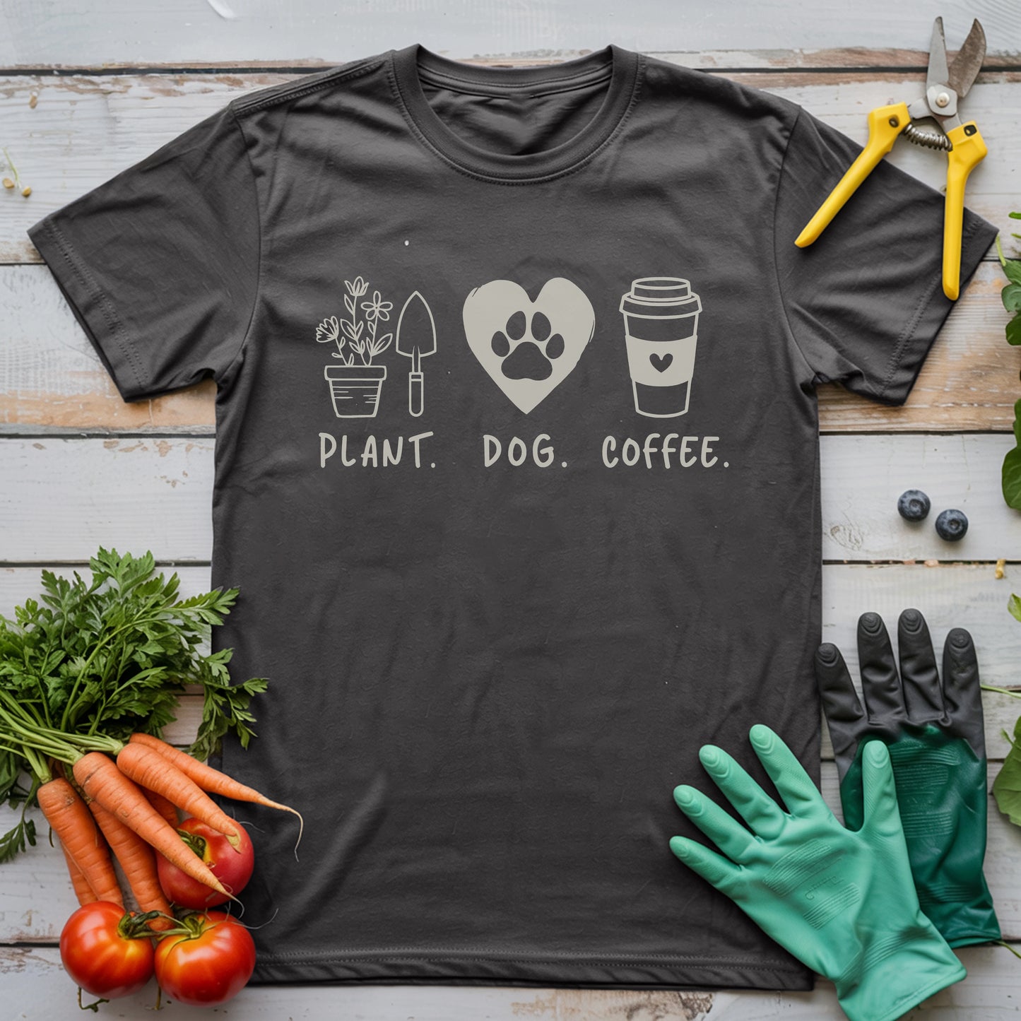 Plants Dog Coffee T-Shirt