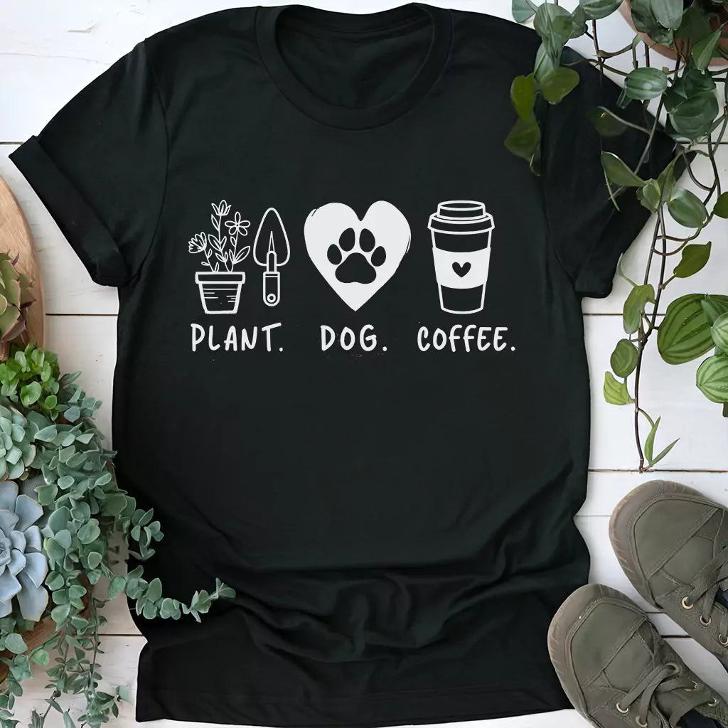 Plants Dog Coffee T-Shirt