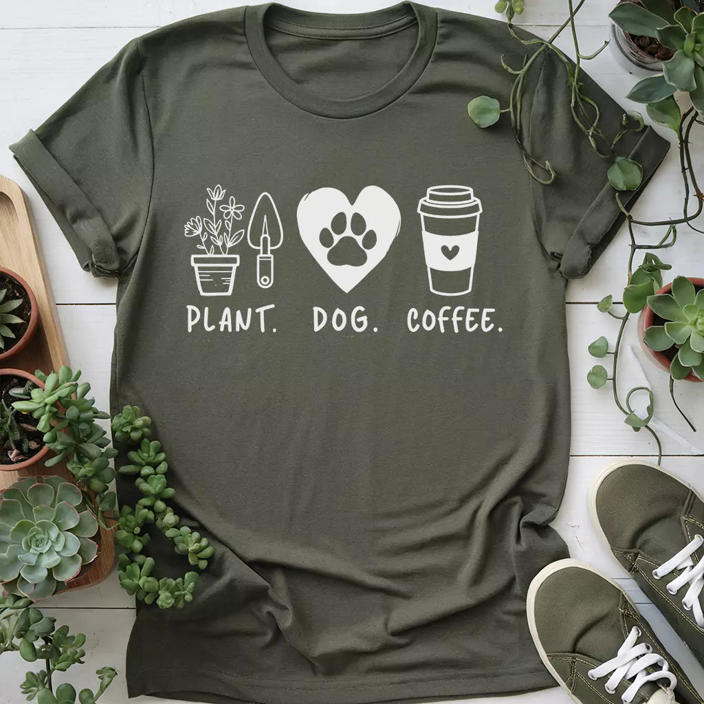 Plants Dog Coffee T-Shirt