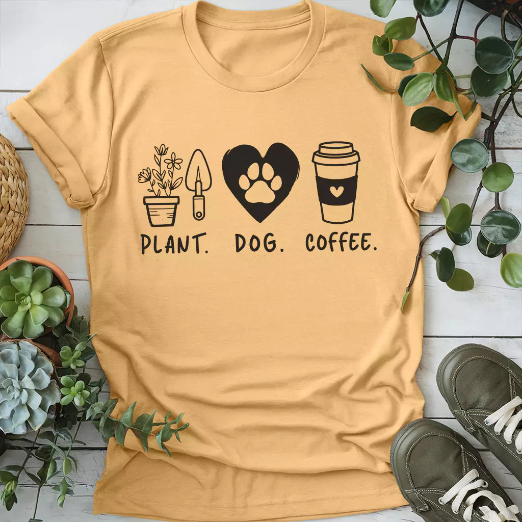 Plants Dog Coffee T-Shirt