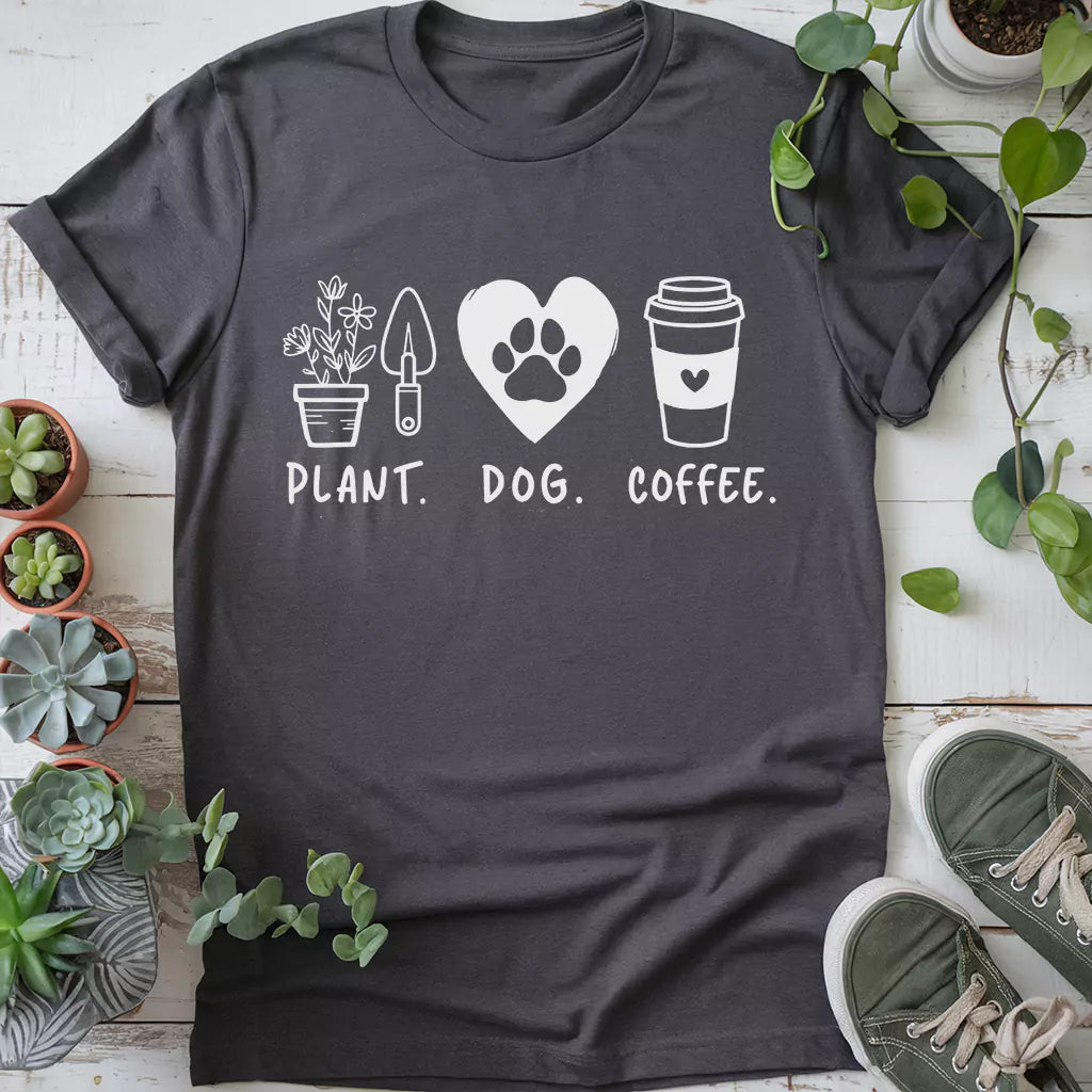 Plants Dog Coffee T-Shirt
