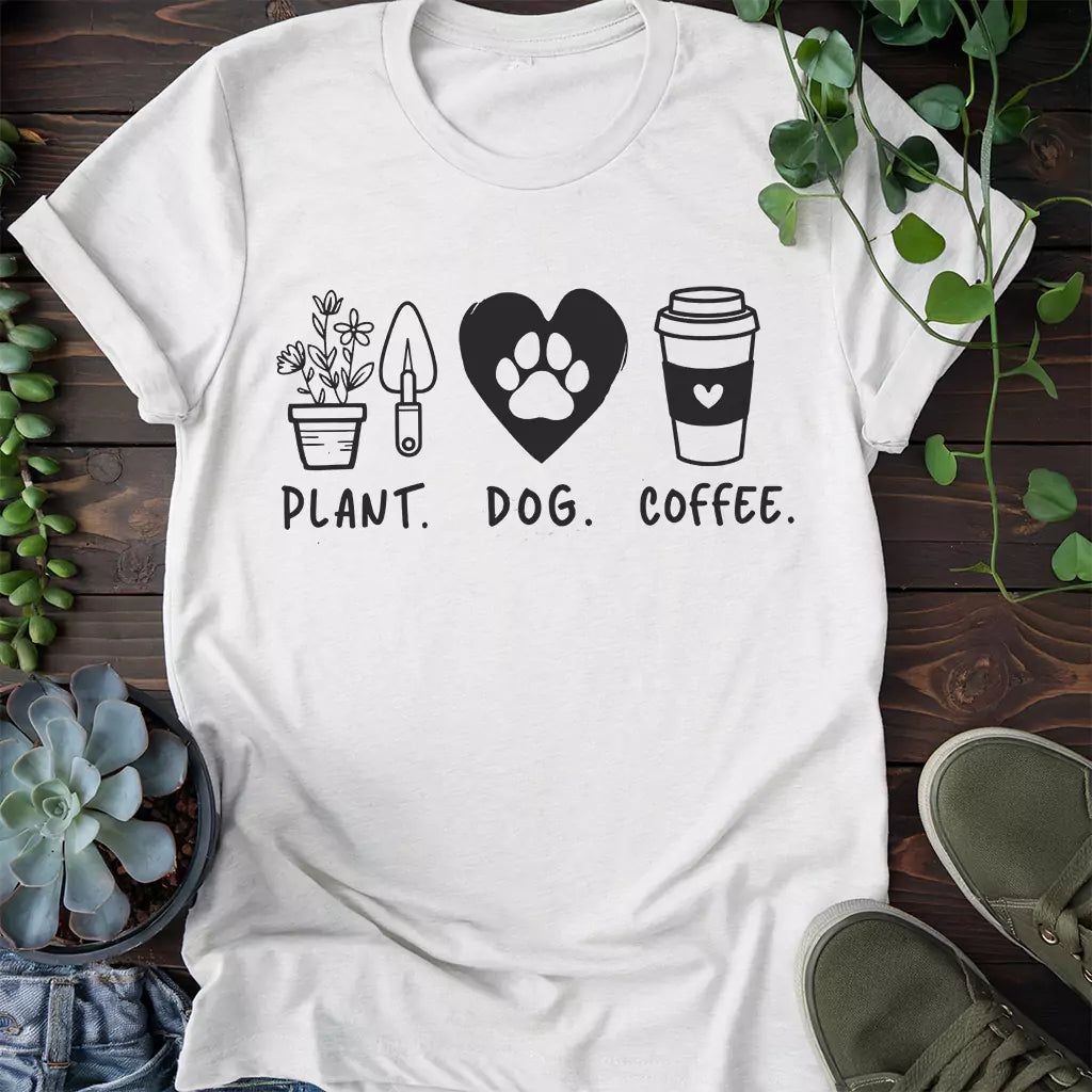 Plants Dog Coffee T-Shirt