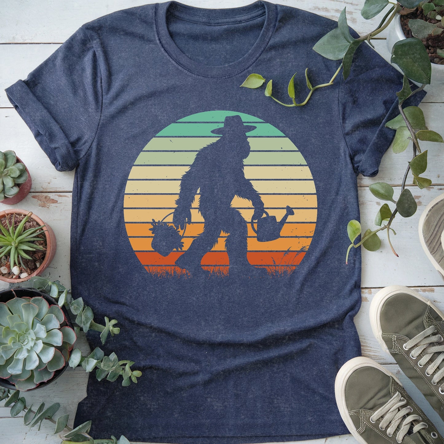 Gardening Bigfoot T-shirt