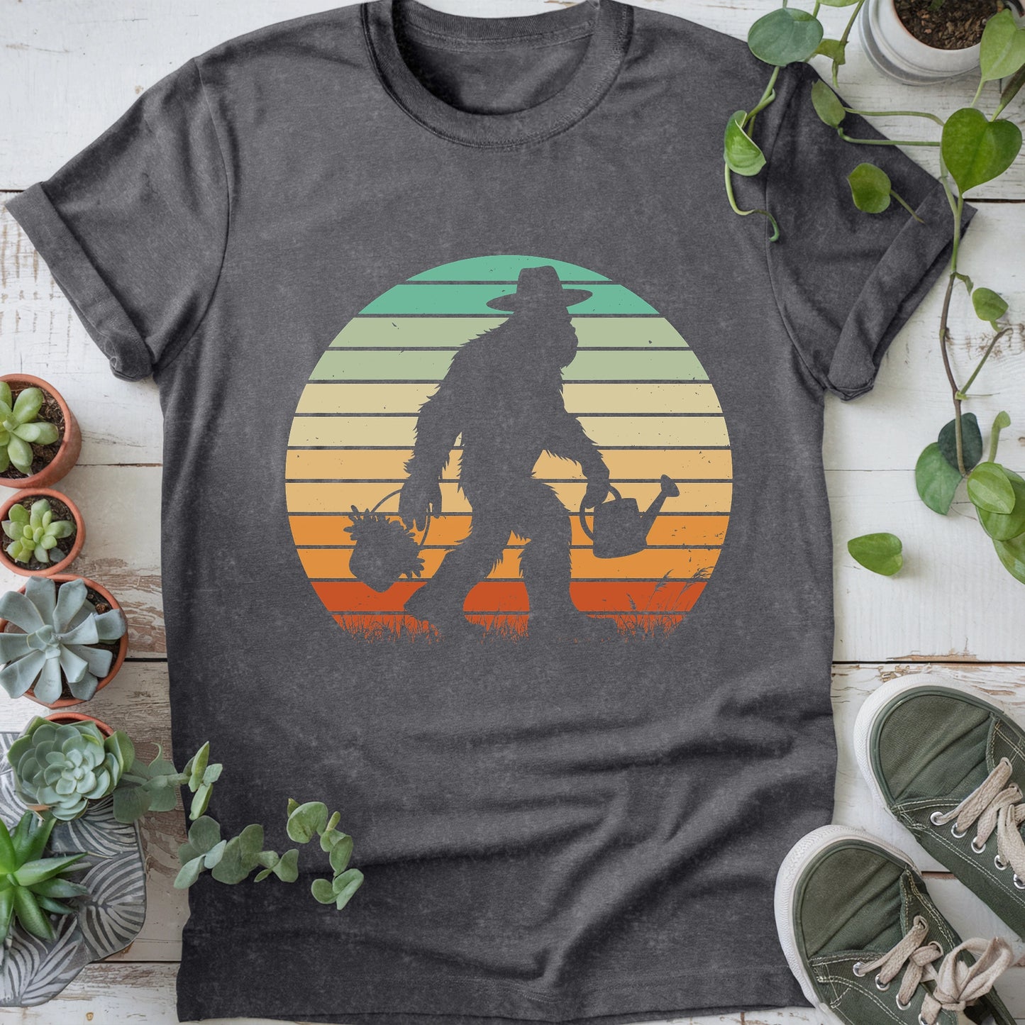 Gardening Bigfoot T-shirt